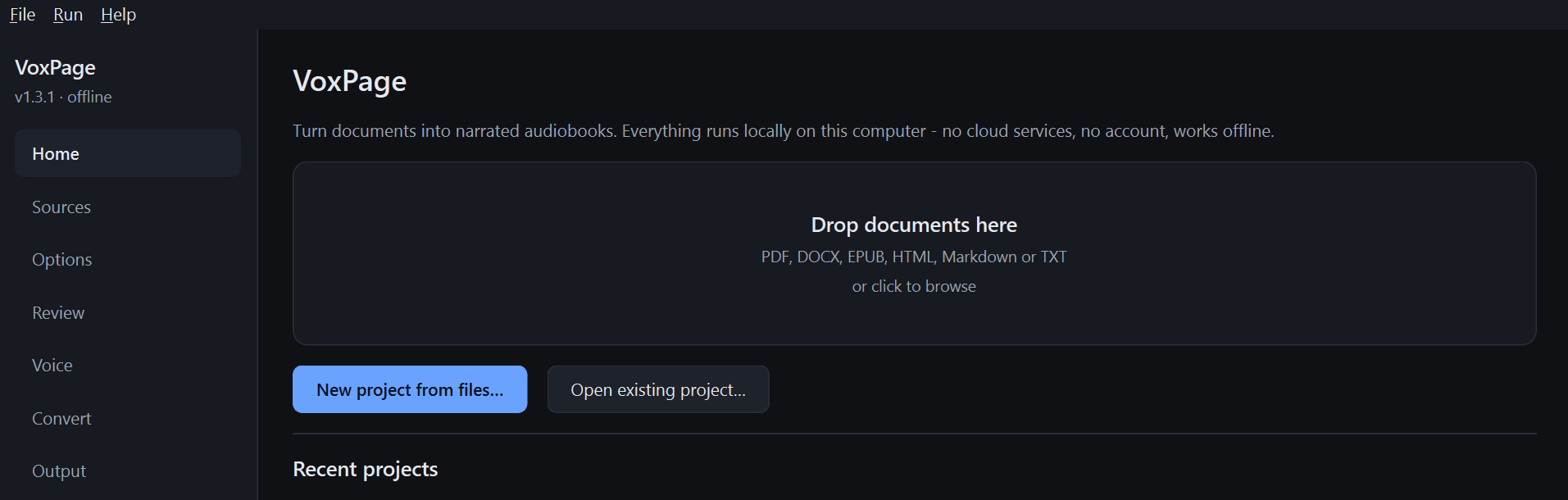 Audiobook Maker application screenshot